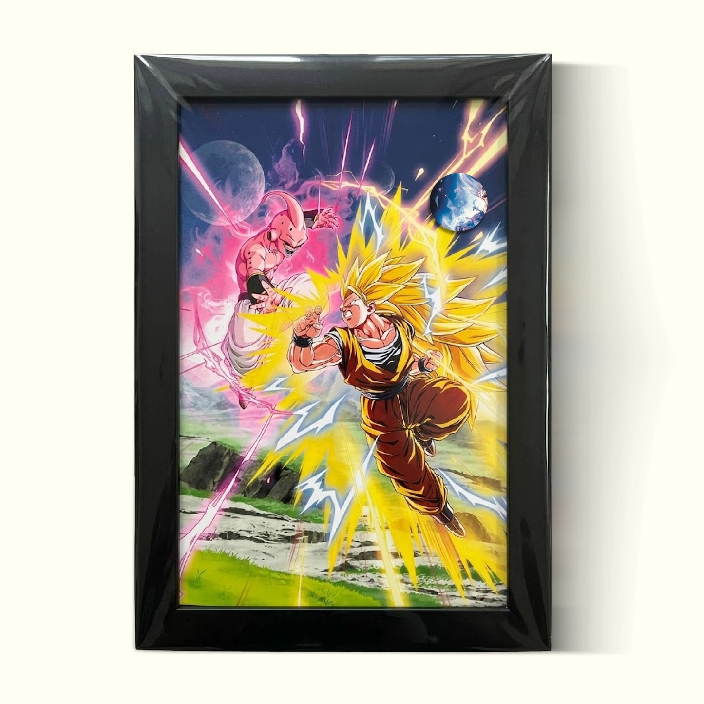 Goku Super Saiyan Photo Frame | Anime Wall Art | A4 Size