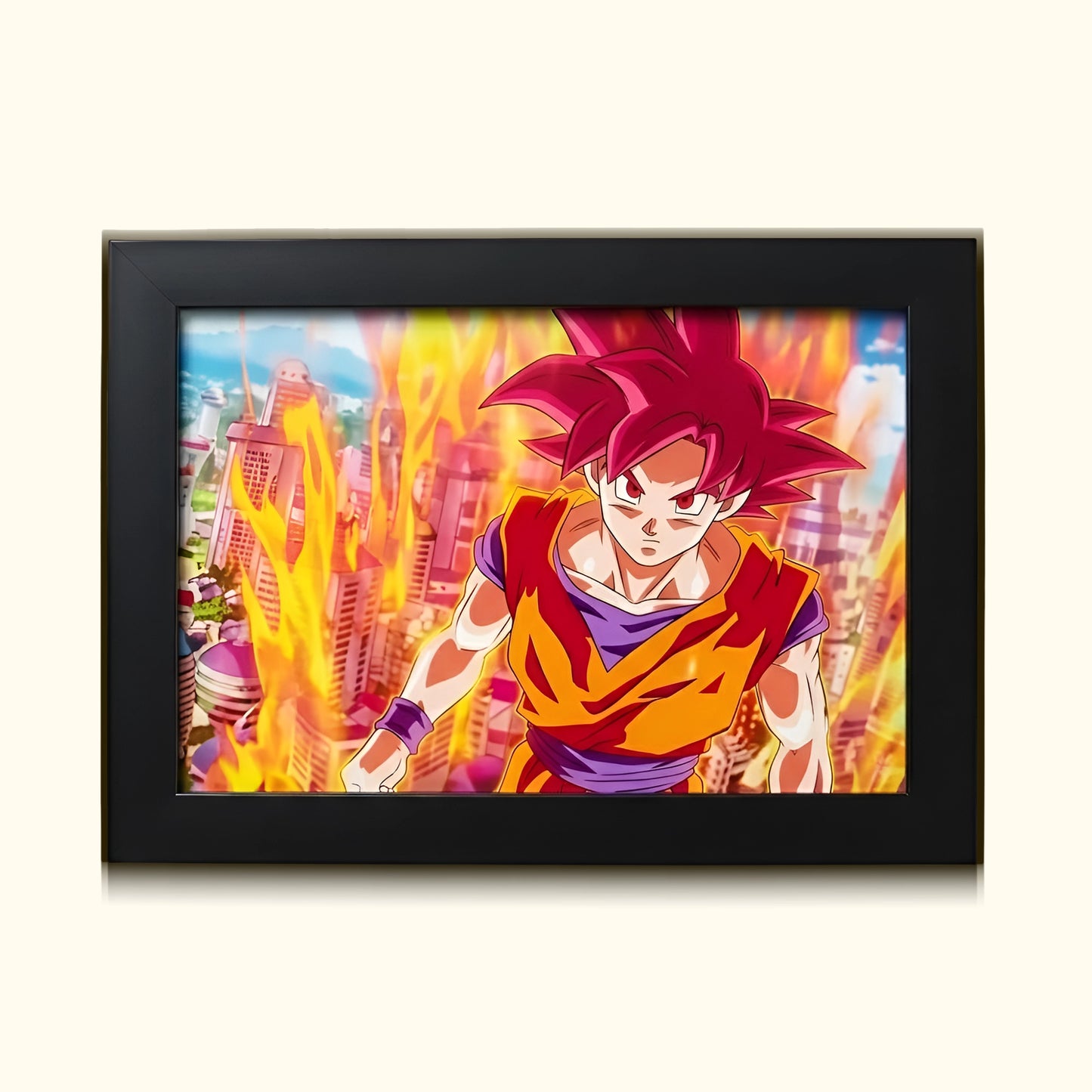 Goku Super Saiyan Photo Frame | Anime Wall Art | A4 Size