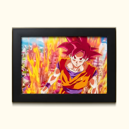 Goku Super Saiyan Photo Frame | Anime Wall Art | A4 Size