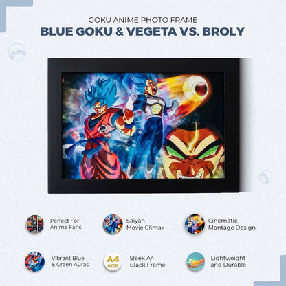 Goku Super Saiyan Photo Frame | Anime Wall Art | A4 Size