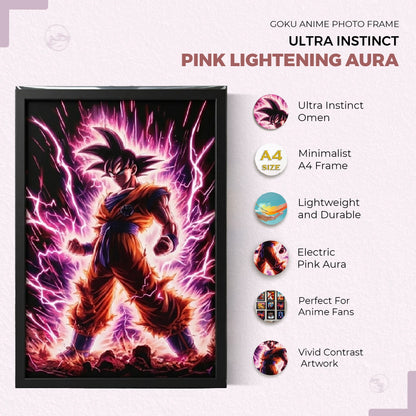 Goku Super Saiyan Photo Frame | Anime Wall Art | A4 Size