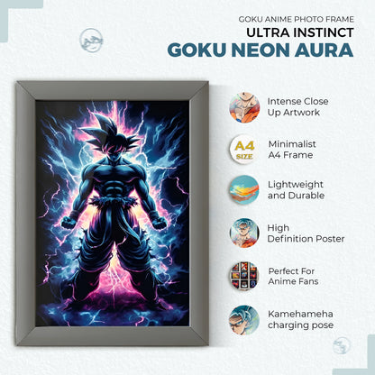 Goku Super Saiyan Photo Frame | Anime Wall Art | A4 Size