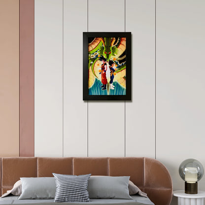 Goku Super Saiyan Photo Frame | Anime Wall Art | A4 Size