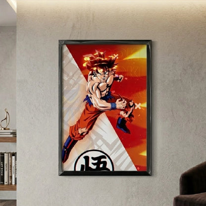 Goku Super Saiyan Photo Frame | Anime Wall Art | A4 Size