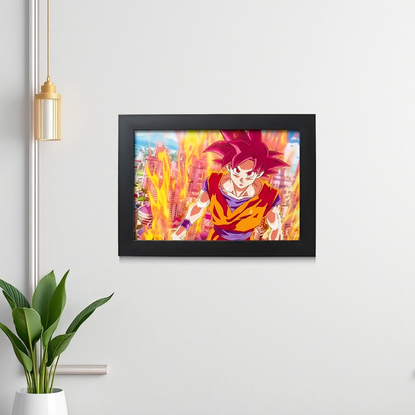 Goku Super Saiyan Photo Frame | Anime Wall Art | A4 Size