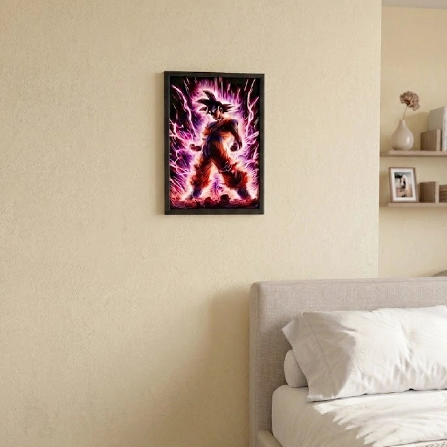 Goku Super Saiyan Photo Frame | Anime Wall Art | A4 Size