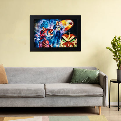Goku Super Saiyan Photo Frame | Anime Wall Art | A4 Size