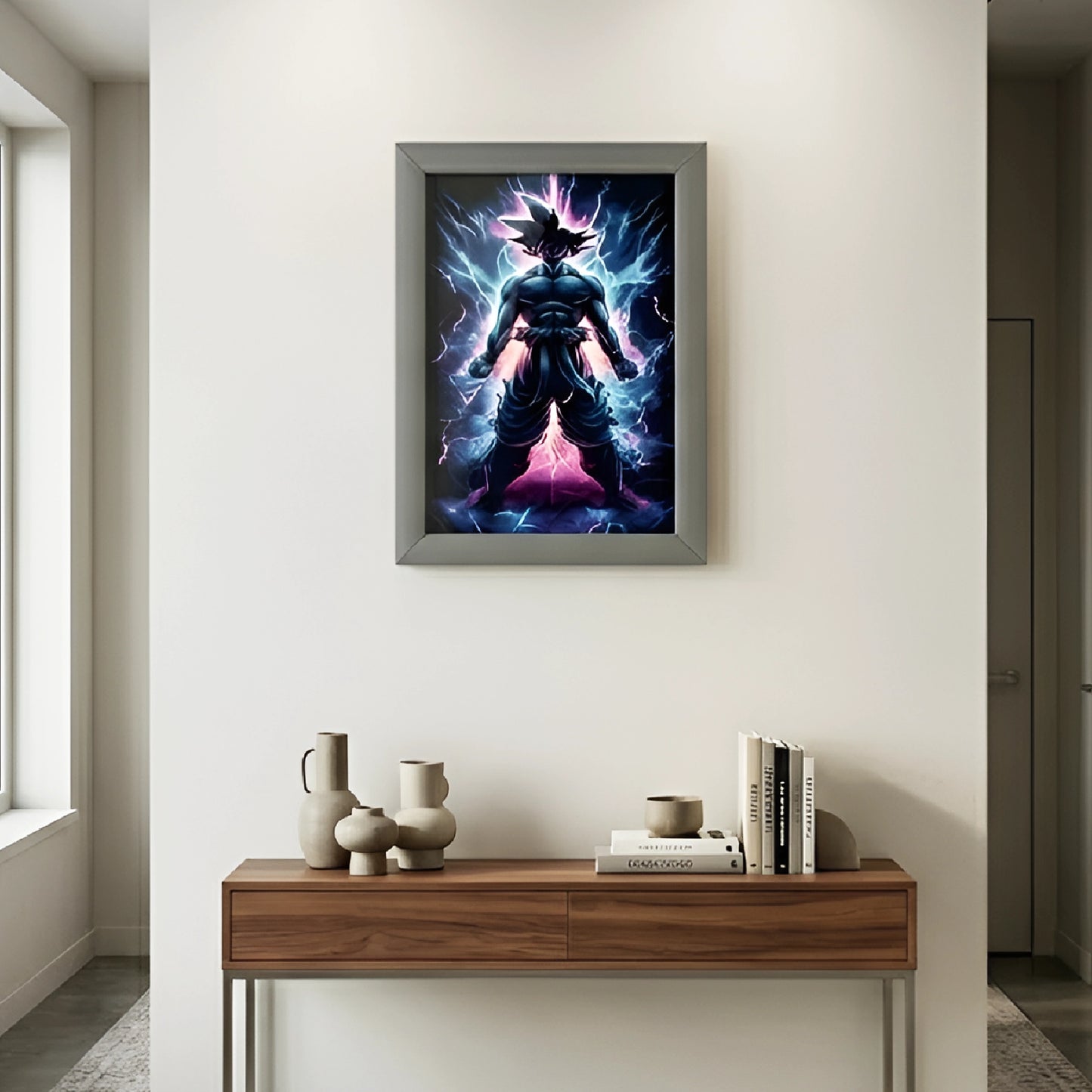 Goku Super Saiyan Photo Frame | Anime Wall Art | A4 Size