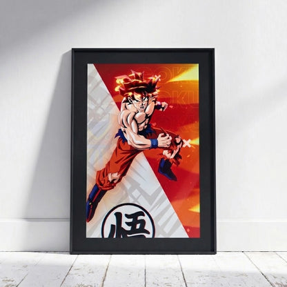 Goku Super Saiyan Photo Frame | Anime Wall Art | A4 Size