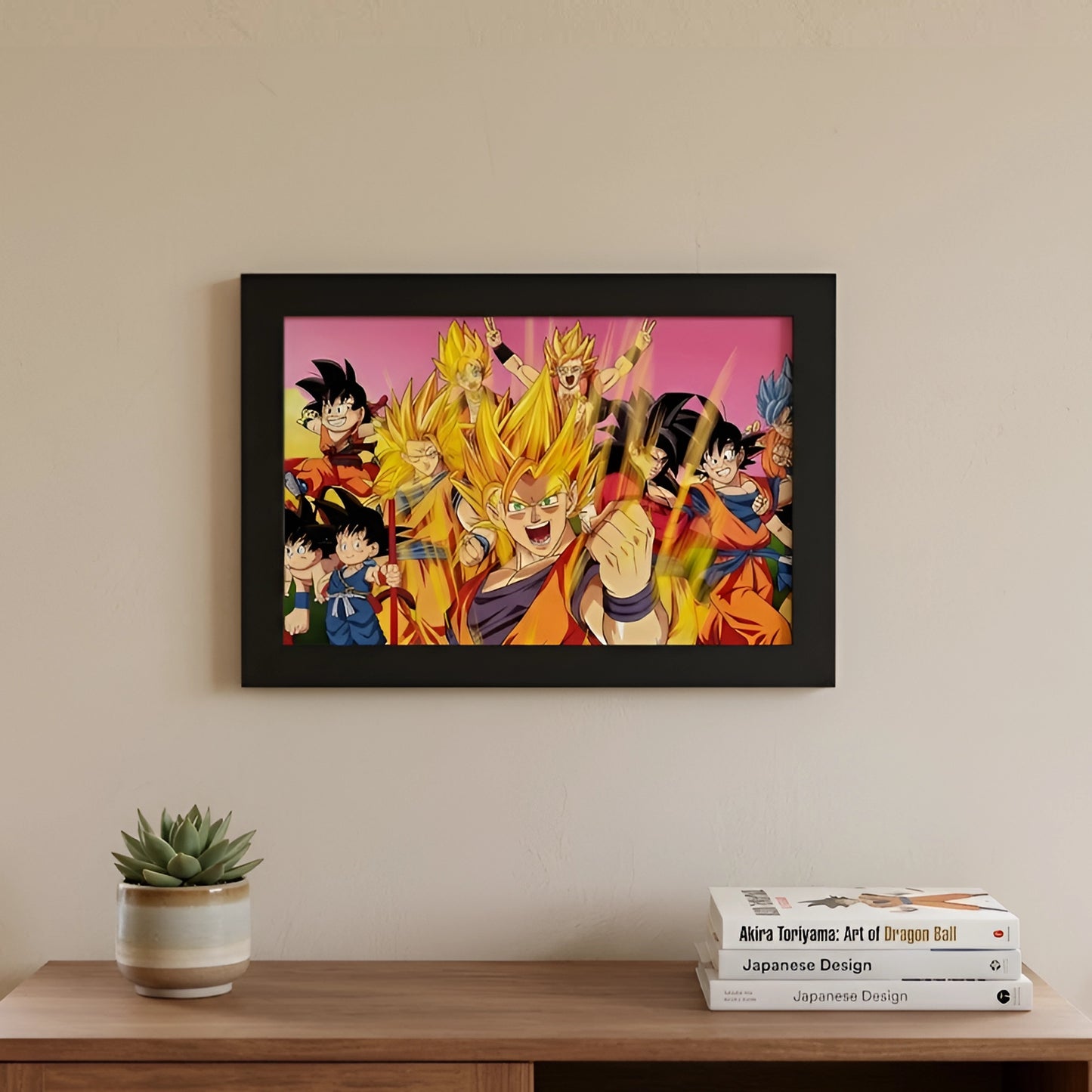 Goku Super Saiyan Photo Frame | Anime Wall Art | A4 Size