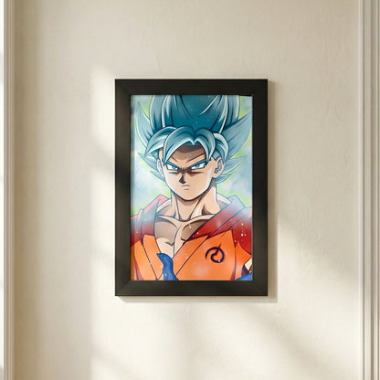 Goku Super Saiyan Photo Frame | Anime Wall Art | A4 Size