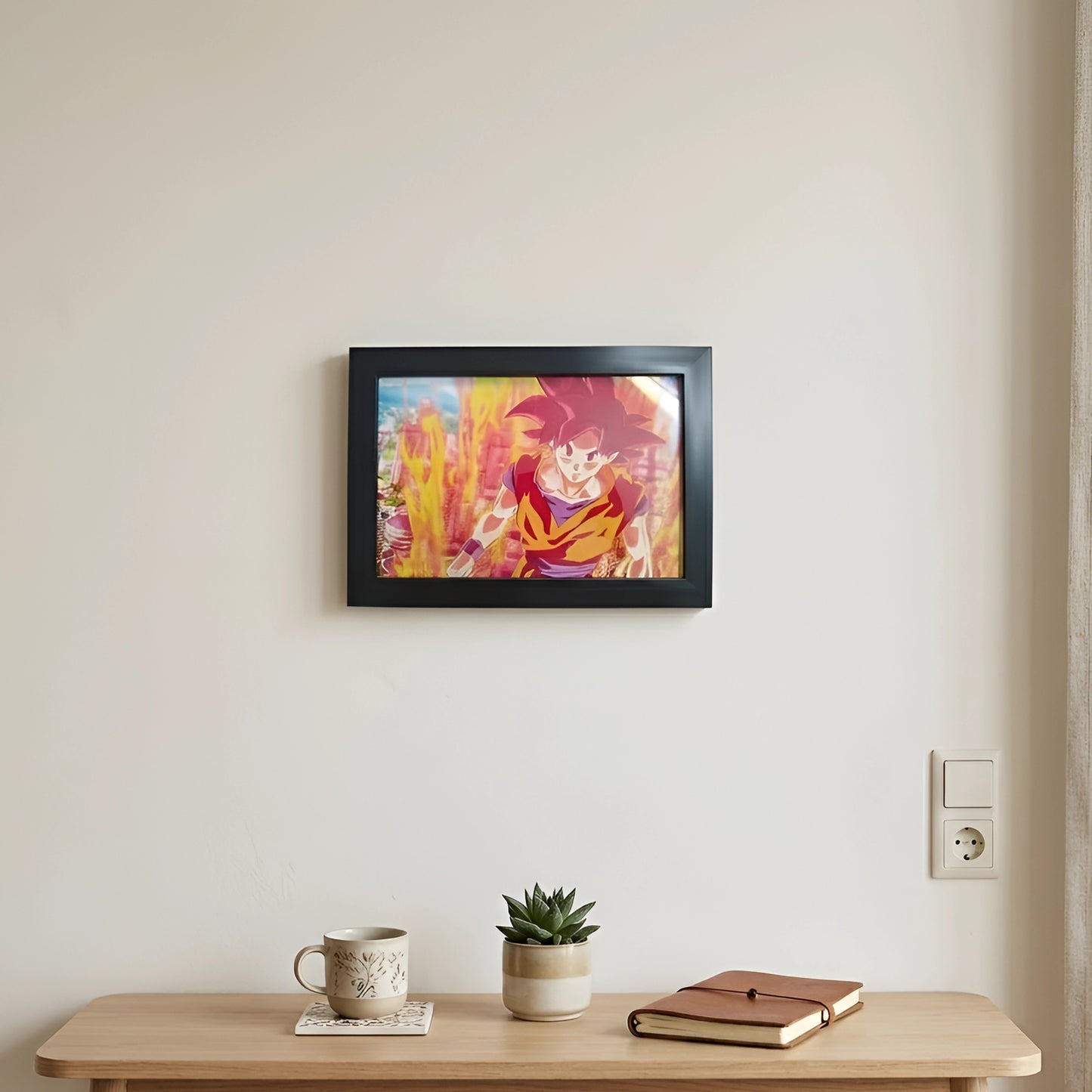 Goku Super Saiyan Photo Frame | Anime Wall Art | A4 Size