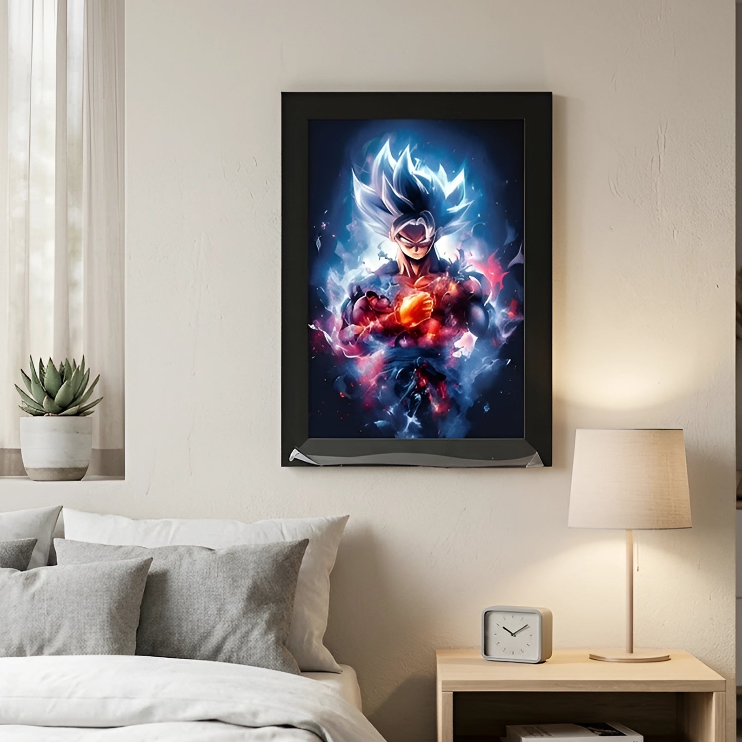 Goku Super Saiyan Photo Frame | Anime Wall Art | A4 Size