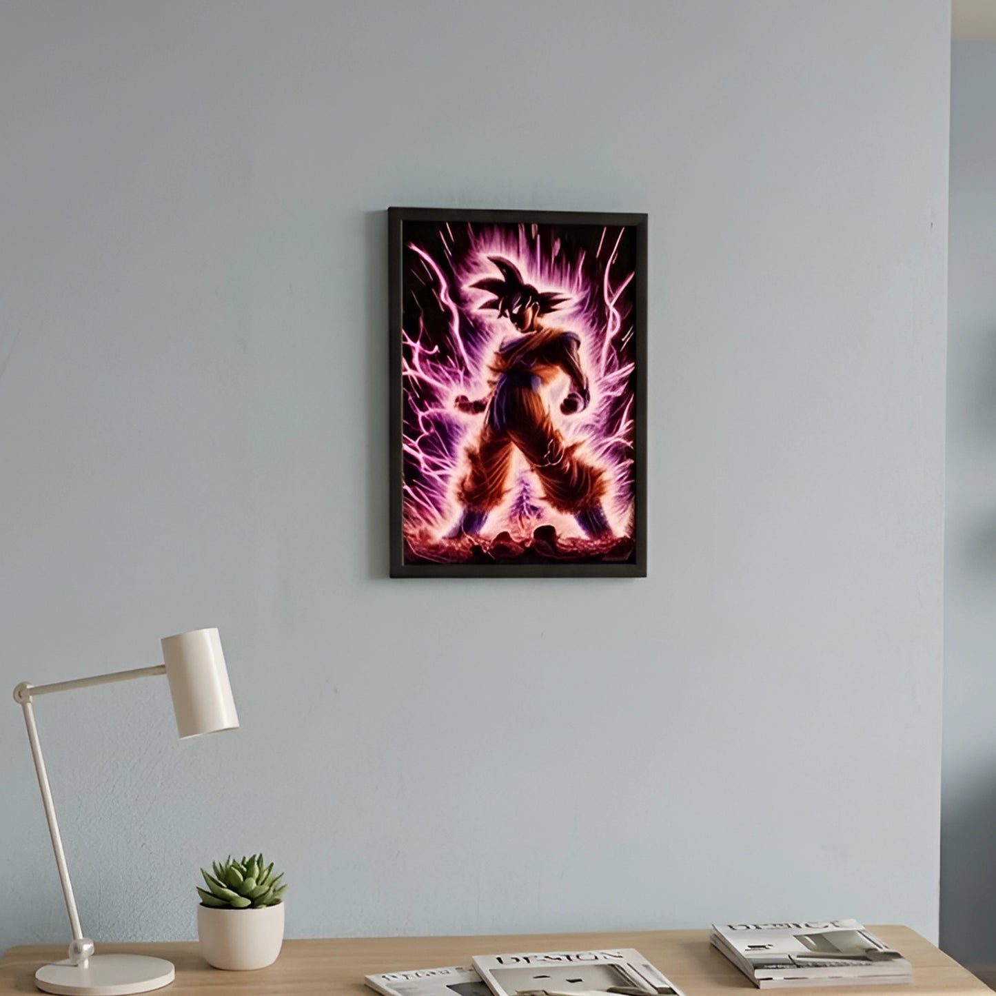 Goku Super Saiyan Photo Frame | Anime Wall Art | A4 Size