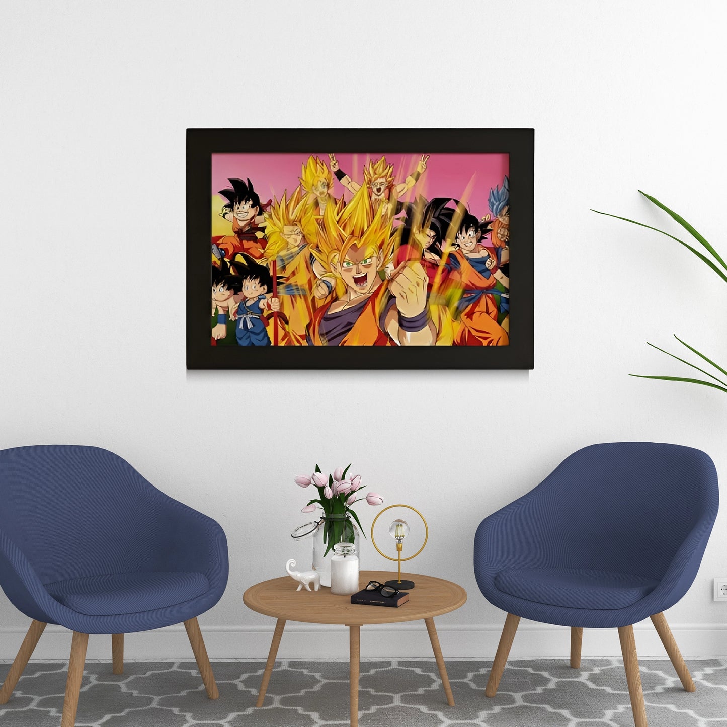 Goku Super Saiyan Photo Frame | Anime Wall Art | A4 Size