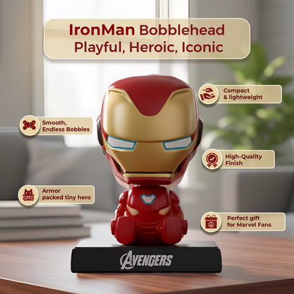 Iron Man Bobble Head Toy | Iconic Marvel Superhero Collectible