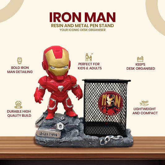 Marvel Iron Man Metal Pen Stand | Pen Holder for Desk