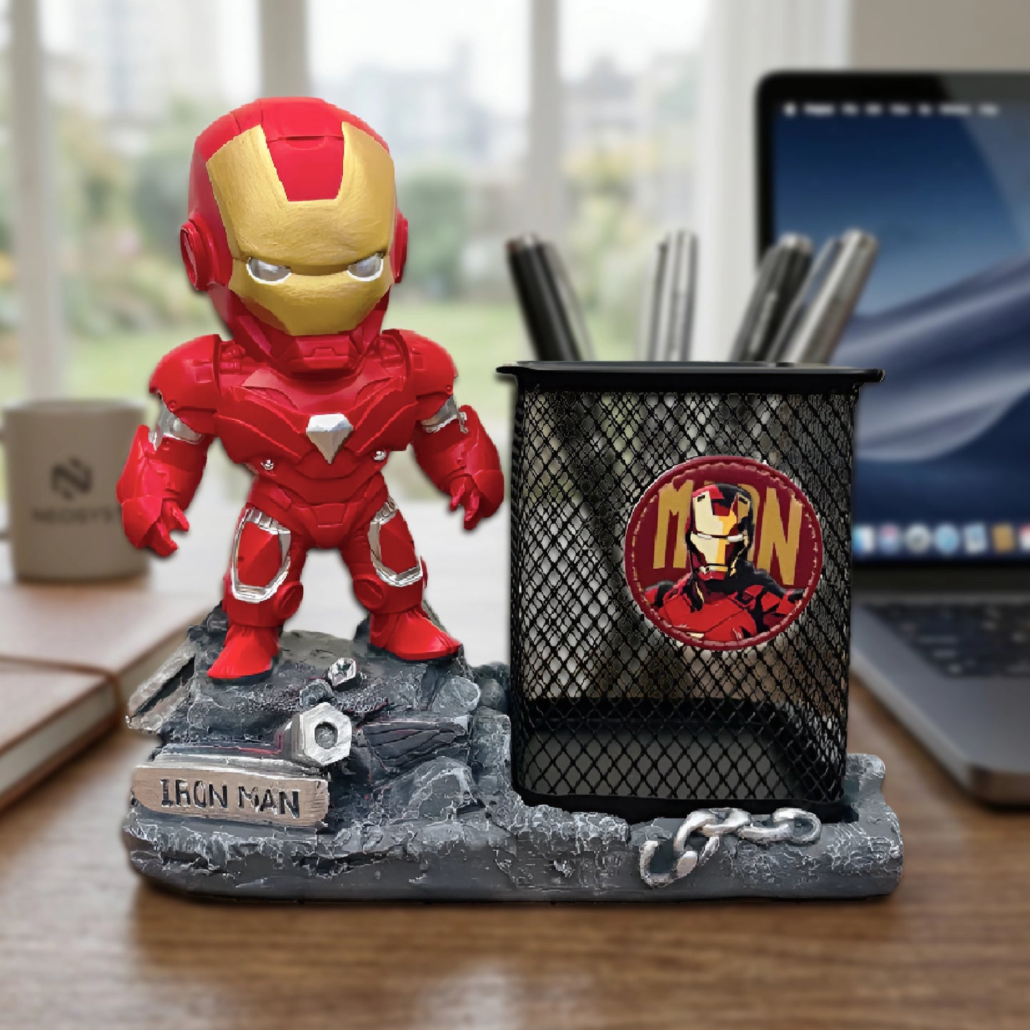 Marvel Iron Man Metal Pen Stand | Pen Holder for Desk
