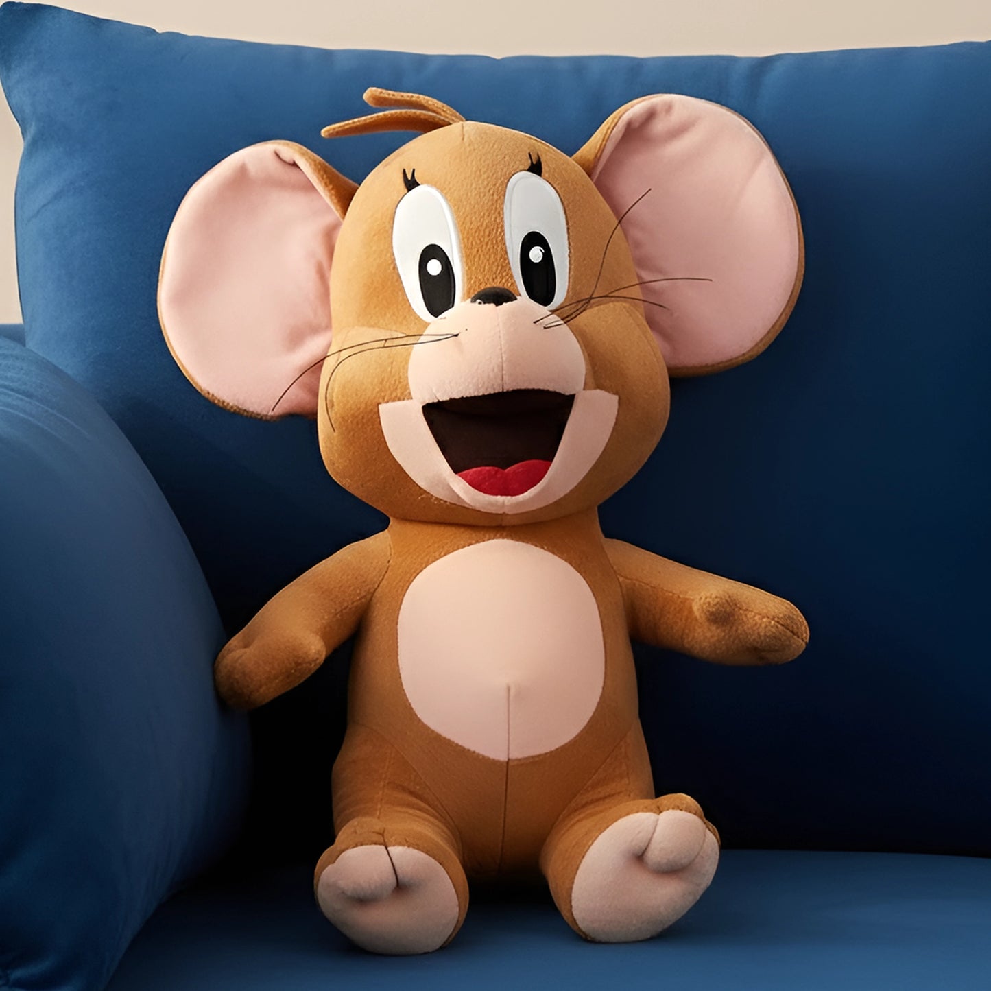 Cute Jerry Soft Toy | Soft Cartoon Plush Mouse for Kids | 35 cm, Brown