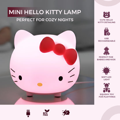 Mini Hello Kitty Silicone Night Lamp | Squishy Toy for Babies & Kids