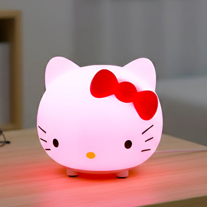 Mini Hello Kitty Silicone Night Lamp | Squishy Toy for Babies & Kids