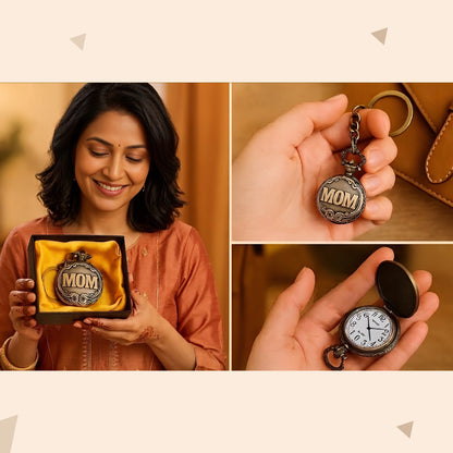 Mom Engraved Vintage Pocket Watch