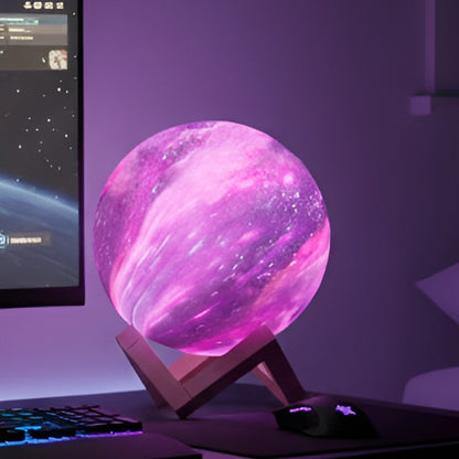 3D Moon Light Table Lamp | USB Rechargeable | Colour, 20 cm