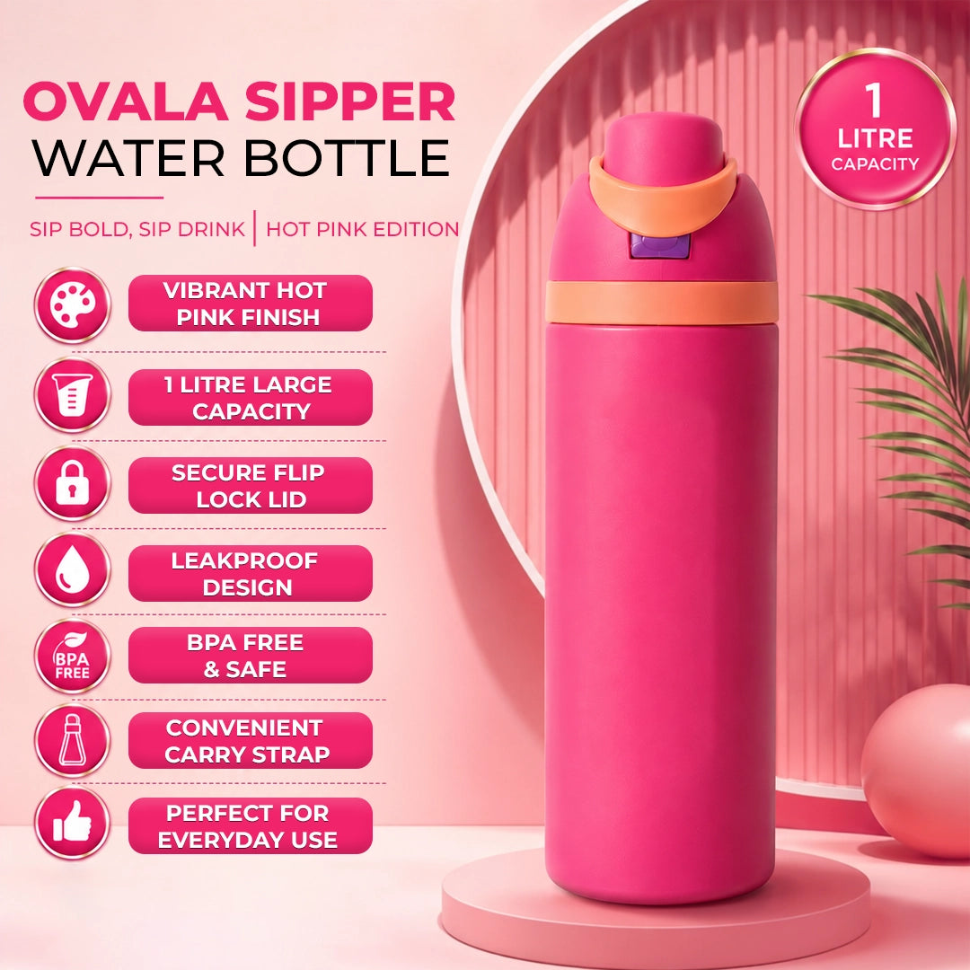 Ovala Sipper Water Bottle | BPA Free | 1 Litre