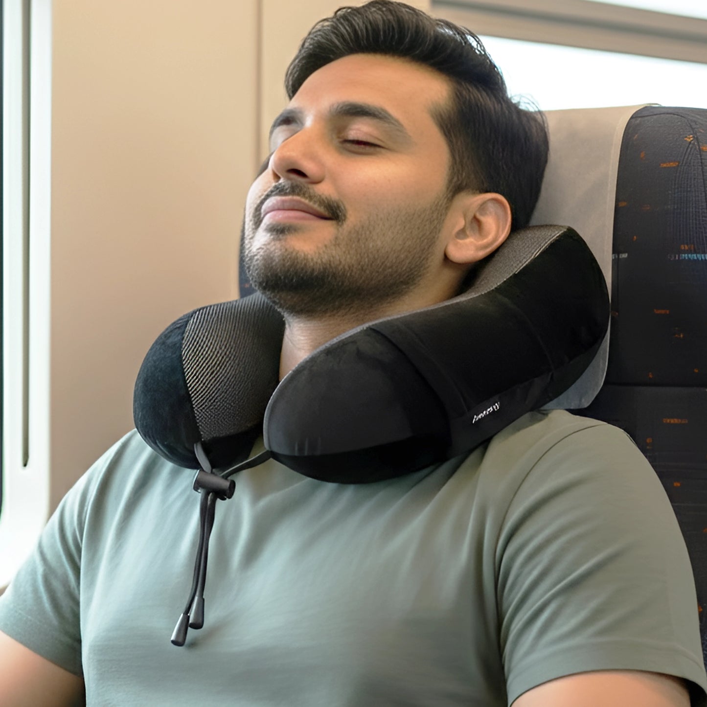 Premium U-Shaped Neck Rest Travel Pillow | Unisex Ultra-Soft Fabric Round Neck Support Sleeping Pillow Best For Airport, Flight, Car