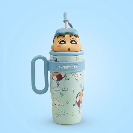 Crayon Shinchan Bottle Tumbler| Stainless Steel Strength| Vacuum Insulated| 600 ml
