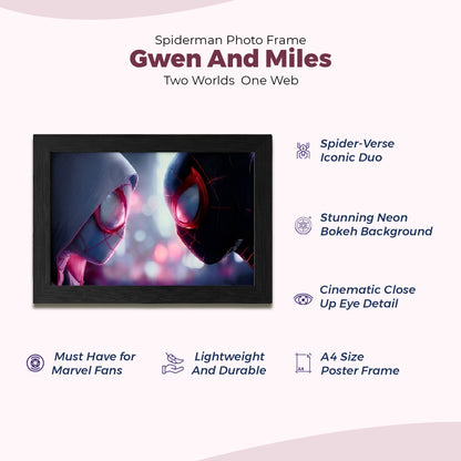 Spiderman Photo Frame | Marvel Framed Poster | A4 Size