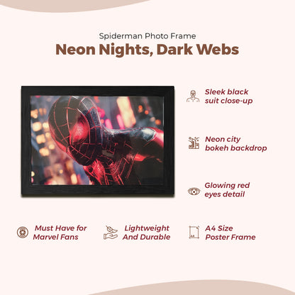 Spiderman Photo Frame | Marvel Framed Poster | A4 Size