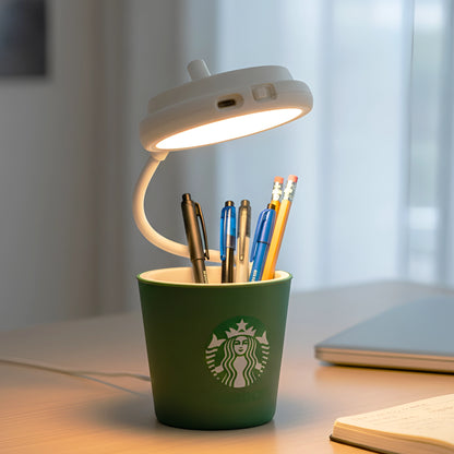 Mini Starbucks Coffee Cup Lamp | USB Rechargeable | Lamp Cum Pen Stand