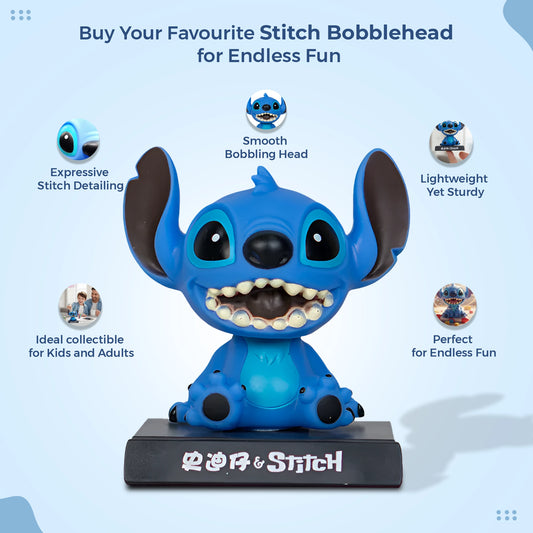 Cute Stitch Cartoon Bobble Head | Fun Collectible Display Toy