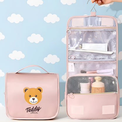 Teddy Toiletry Travel Storage Bag | Portable Makeup Kit | Large Capacity & Waterproof