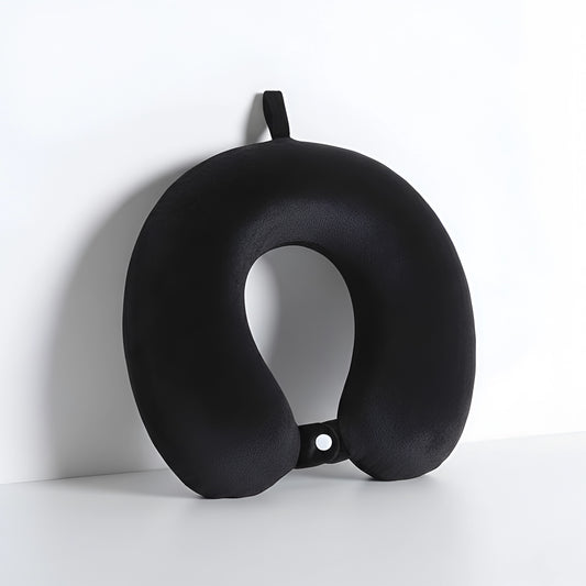 U-Shaped Memory Foam Neck-Rest Travel Pillow | Unisex Round Sleeping Neck-Support for Flight, Car, & Airport