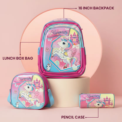 Unicorn School Bag Set for Girls | 3 Piece