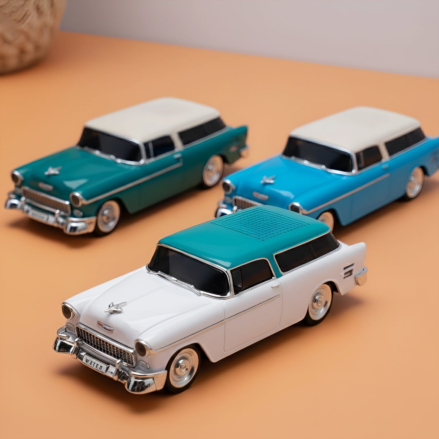 WS-1955 Retro Sedan Wireless Bluetooth Speaker | 10W High-Bass Audio Output Portable BT USB/TF/FM Playback | 1500mAh Rechargeable Battery