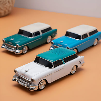 WS-1955 Retro Sedan Wireless Bluetooth Speaker | 10W High-Bass Audio Output Portable BT USB/TF/FM Playback | 1500mAh Rechargeable Battery