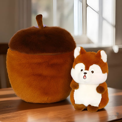 Walnut Squirrel Soft Toy with Pine Cone Plush | 40 cm