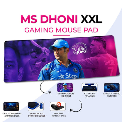 MS Dhoni XXL Gaming Mouse Pad | Large Keyboard & Mouse Desk Mat