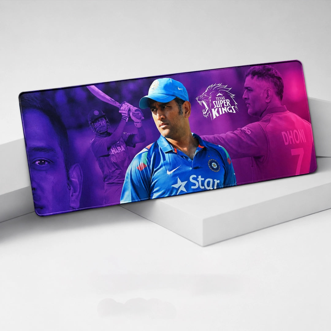 MS Dhoni XXL Gaming Mouse Pad | Large Keyboard & Mouse Desk Mat