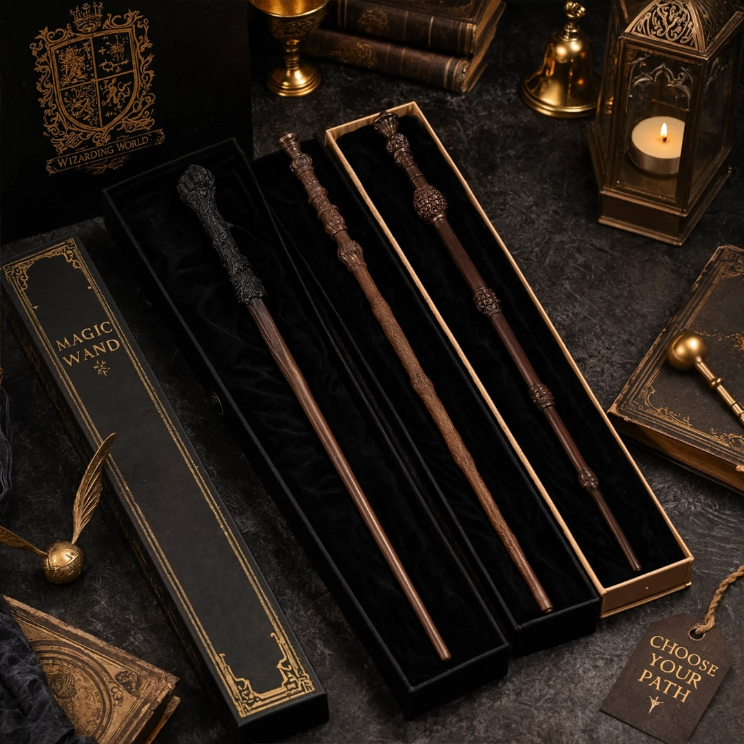 Harry Potter Magic Wand Replica | Coolest Wand Gift Box with Platform 9¾ Ticket & Character Card