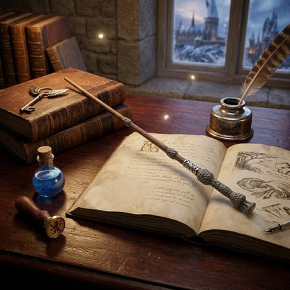 Harry Potter Magic Wand Replica | Coolest Wand Gift Box with Platform 9¾ Ticket & Character Card