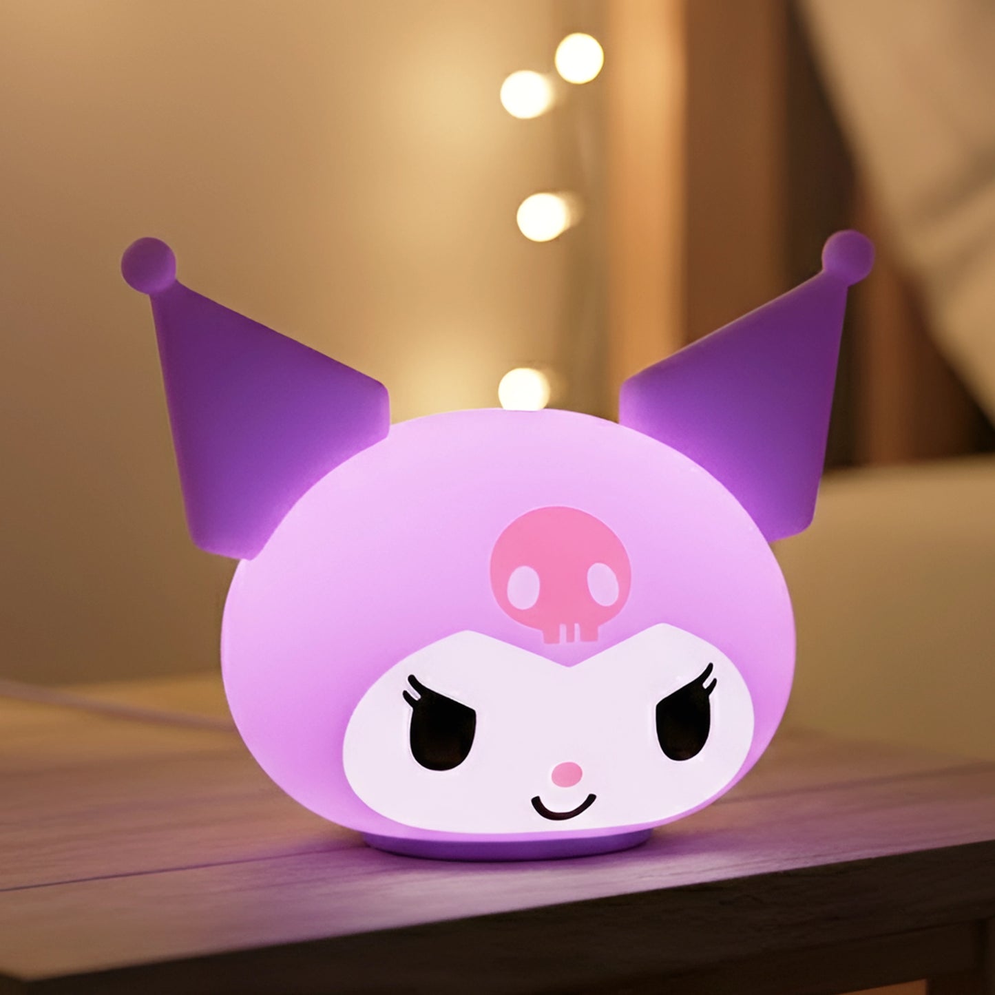 Kuromi Touch Sensor Colour Changing Silicon Night Lamp | Battery Operated Cute Kawaii Squishy Bedside Light