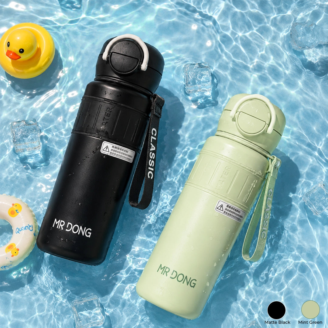 MR DONG Insulated Water Bottle With Strap | Hot & Cold | 700ml