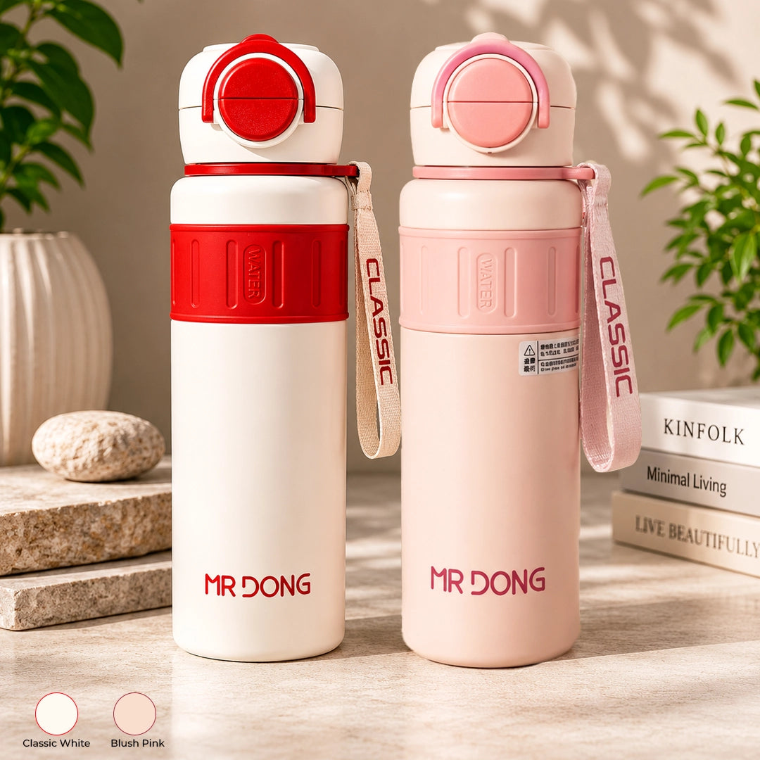 MR DONG Insulated Water Bottle With Strap | Hot & Cold | 700ml