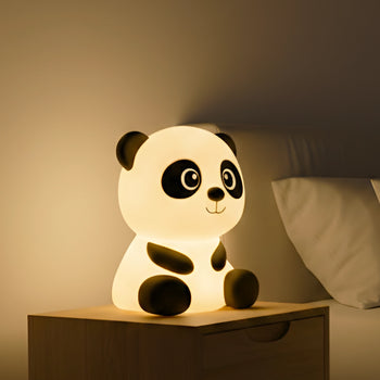 Cute Panda Silicone LED Night Lamp | Squishy Light Toy for Kids with Touch Sensor