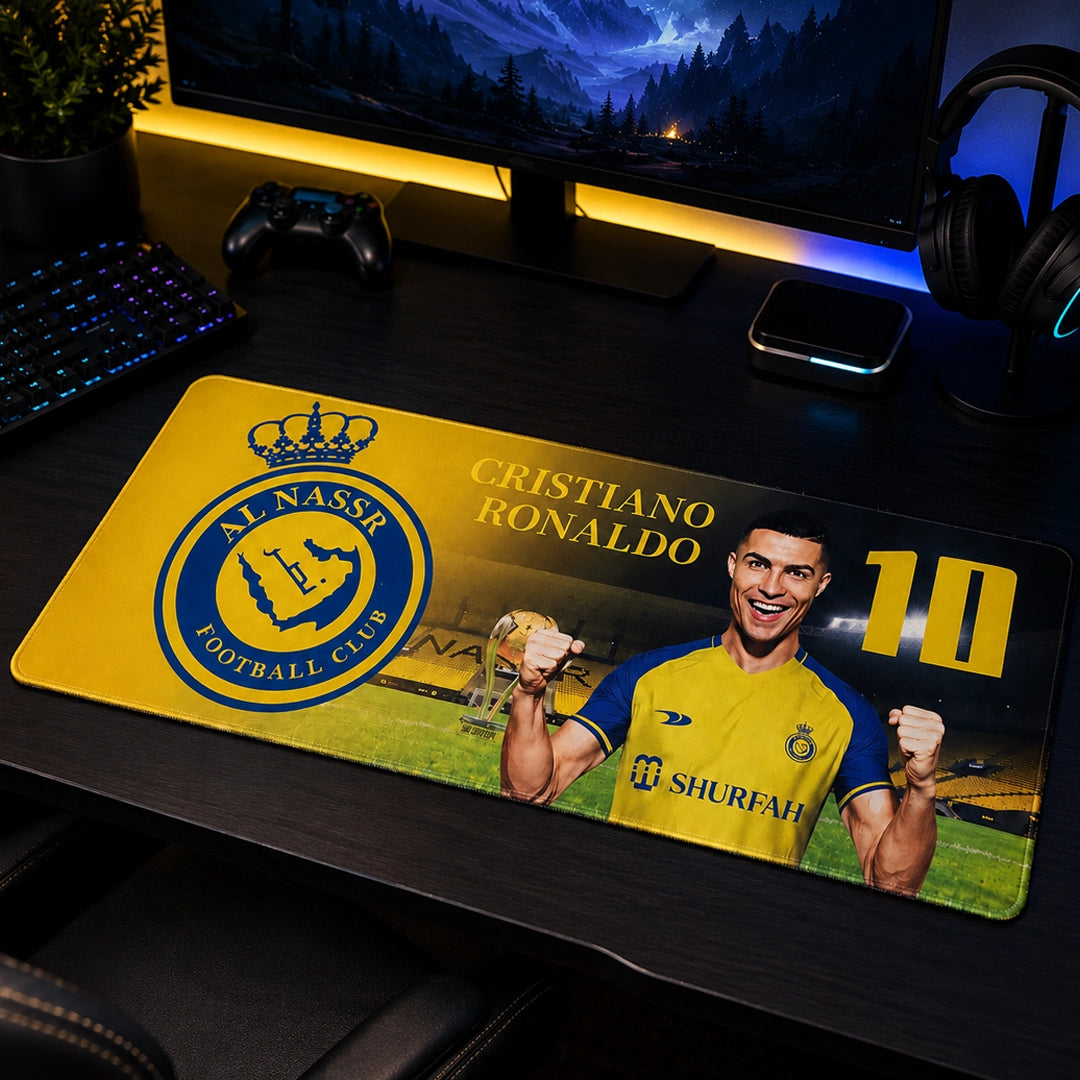 Ronaldo XXL Gaming Mouse Pad | Large CR7 Football Desk Mat