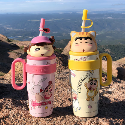 Crayon Shinchan Tumbler with Straw